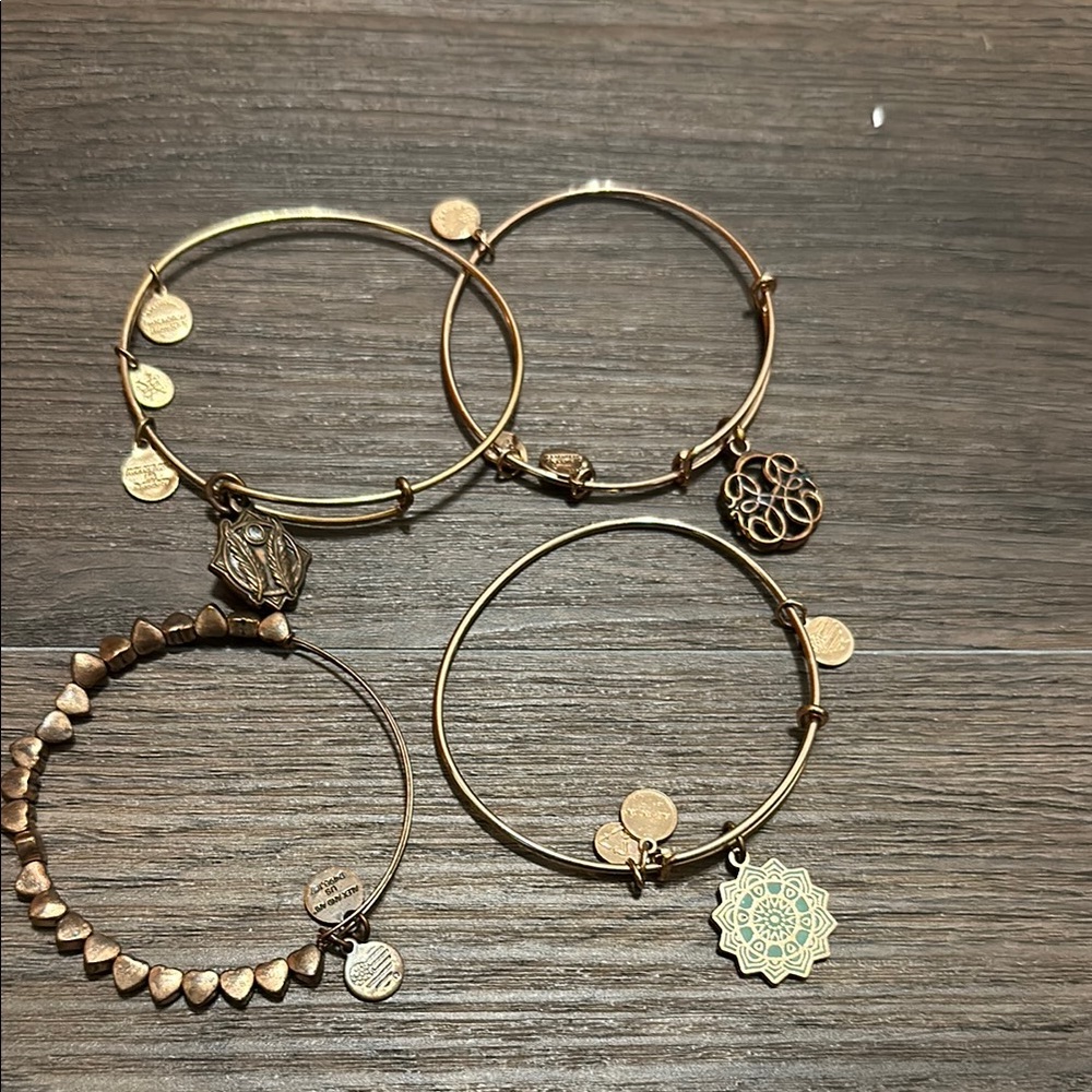 Alex and Ani Gold-Tone Charm Bracelets
